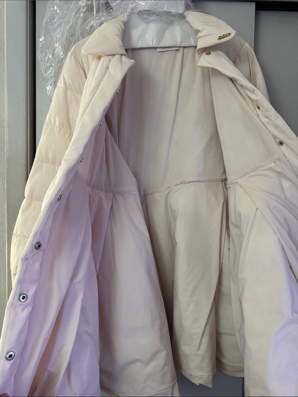 Selkie The Collection Dolly Baby Pink Quilted Flared Puffer Coat size 2X - Picture 10 of 11